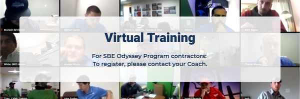 Register for Virtual Training For SBE Odyssey Program contractors