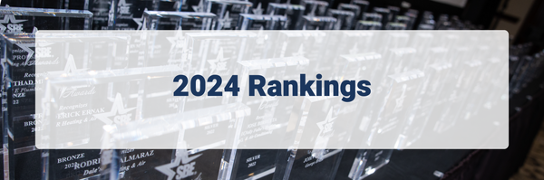 2024 SBE Rankings for Technicians, Comfort Consultants, Plumbers, and Electricians