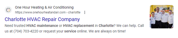 Charlotte NC HVAC repair search
