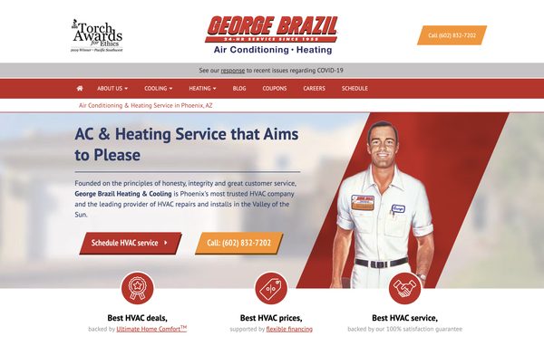 HVAC website example