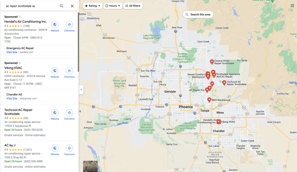 Google Local Pack sponsored ads