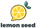 Lemon seed stacked logo grey