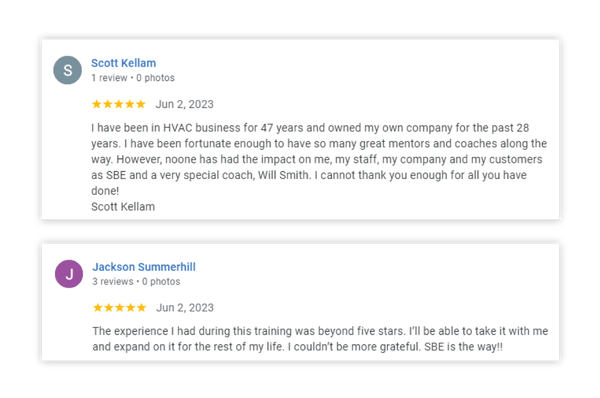 Google Reviews Kellam On Site